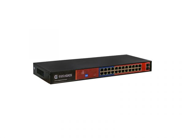 سوئیچ 24 پورت گیگ PoE هوشمند ایزی گیگز SWU-1401-26GPS easyGIGS